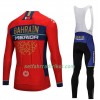 Radbekleidung Radtrikot Langarm + Lang Trägerhose 2018 Bahrain-Merida N001